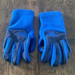 North Face boys gloves blue medium